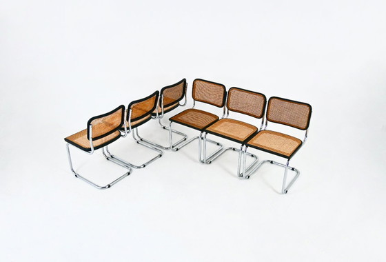 Image 1 of Sedie da pranzo stile B32 di Marcel Breuer, set da 6