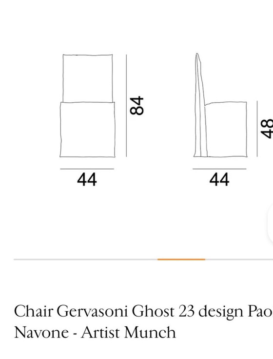 Gervasoni Ghost 23 Paola Navone – Eetkamerstoelen, Textile (photo 9 of 9)
