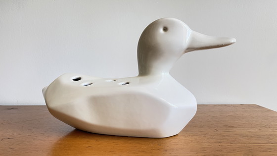 Image 1 of Keramische Bloemenprikker Eend Vaas 80s