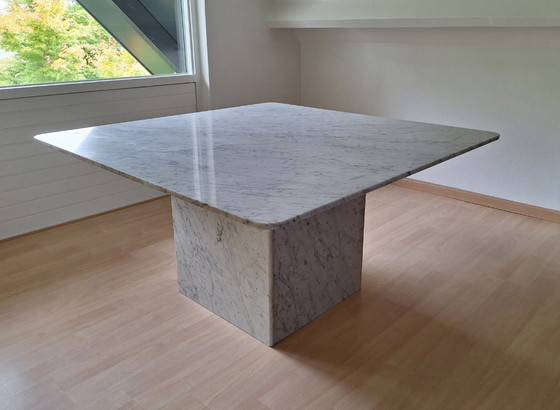 Image 1 of Carrara marble vintage dining table