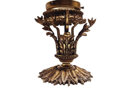 Empire bronzen hanglamp met uraniumglas, Frankrijk, jaren 1890 – Hanglampen (photo 6 of 13)