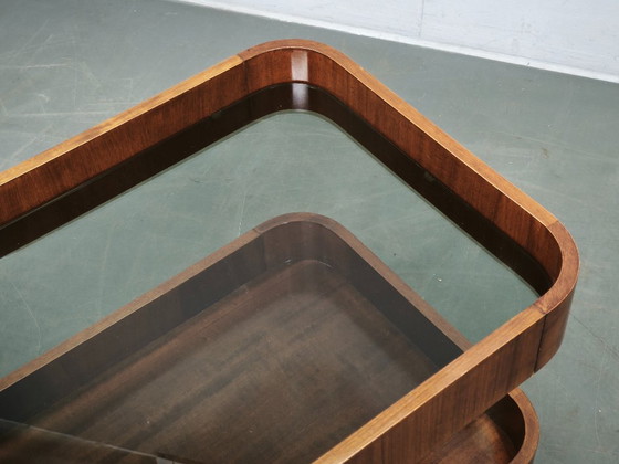 Carrello bar modernista italiano in legno e vetro fumé degli anni '70 – Carrelli bar, Wood (photo 7 of 12)