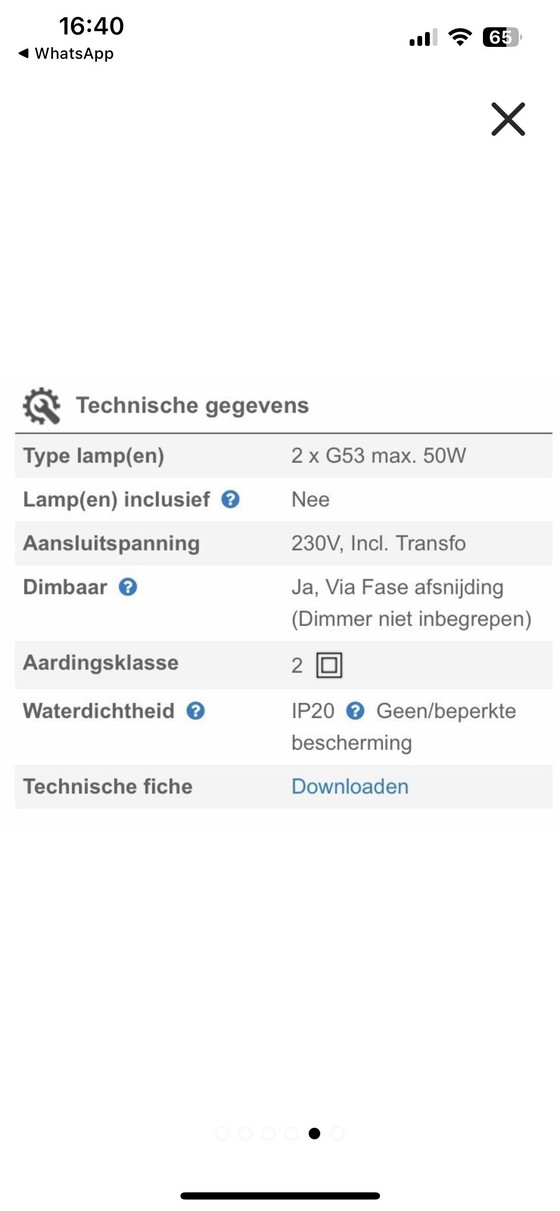 Image 1 of Delta Light Dubbele Spot  Rand, Wit 