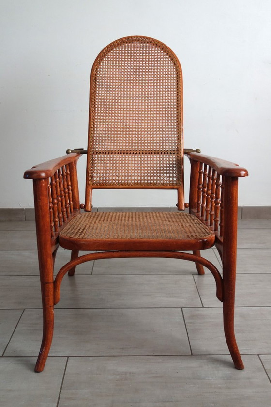 Poltrona relax regolabile Fischel circa 1900 – Poltrone relax, Vimini, Ottone (photo 2 of 19)