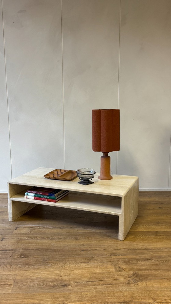 Image 1 of Tavolino da caffè rettangolare in travertino