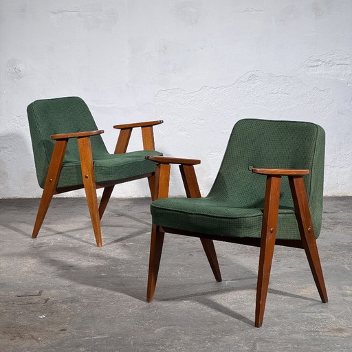Chierowski Type 366 Lounge Chairs, Pair, 1960s – fauteuils, Textile