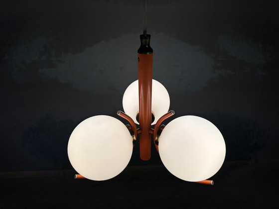 Image 1 of Lampadario arancione Space Age di Richard Essig