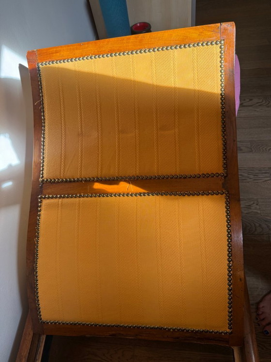 Antieke gesneden houten Chaises longue (photo 6 of 6)