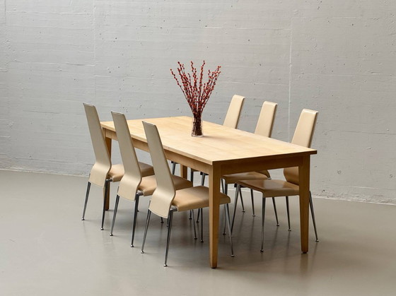 Image 1 of Elegant maple dining table, early 2000s