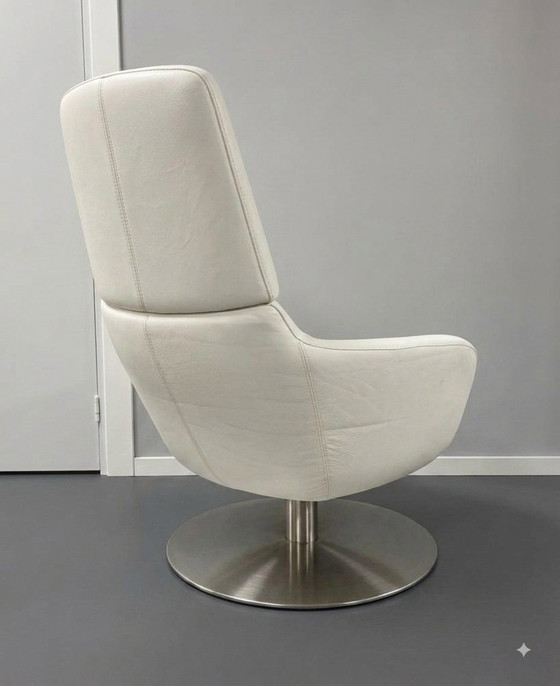 Sillón giratorio de cuero Natuzzi Design Modelo Brend – Sillas giratorias, Leather, Metal (photo 3 of 7)