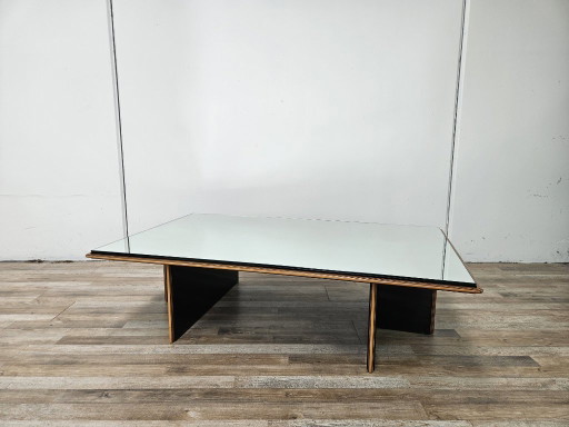 Salontafel uit de jaren 60 in de stijl van Afra en Tobia Scarpa voor Maxalto. – Wood
