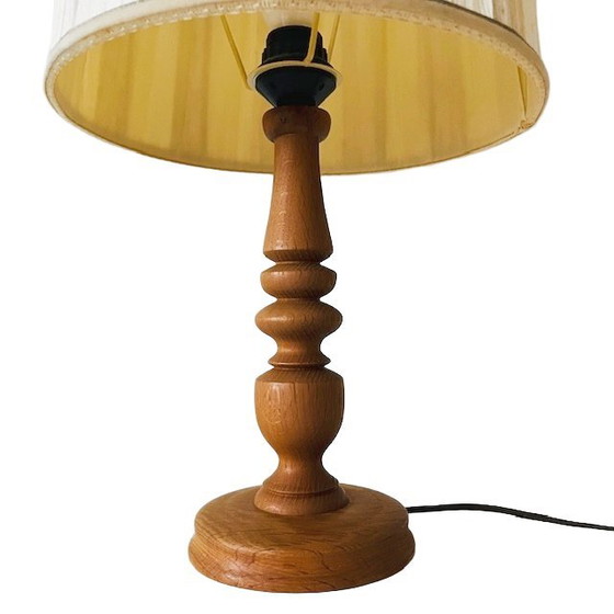 Image 1 of Vintage mid-century Danish design table lamp wood 1960s