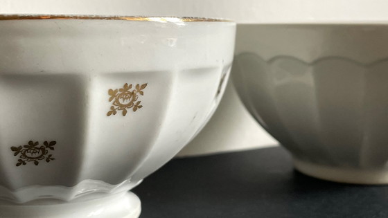 Image 1 of Vintage Pink and Gold Ceramic Bowls