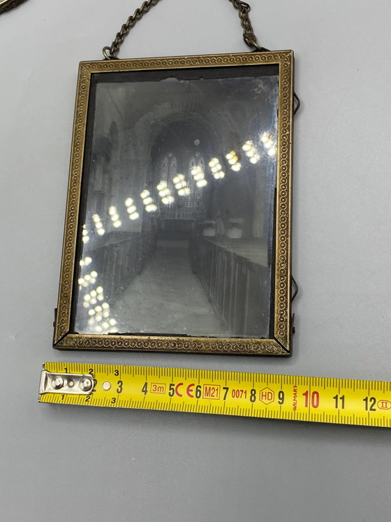 Paire de photographies ambrotypes sur verre dans leurs cadres en laiton – fin XIXe siècle (photo 10 of 10)