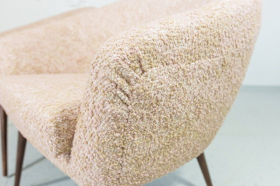 Image 1 of Fauteuils Coquille Rose Vintage « Fabian », Lubuskie Fabryki Mebli, Pologne, 1970, Set de 2