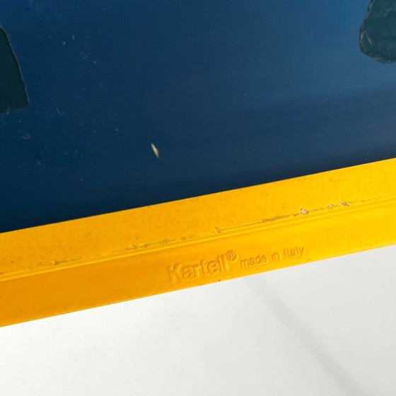 Image 1 of Specchio con cornice ad arco giallo di Anna Castelli Ferrieri per Kartell, anni '80