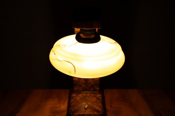 Image 1 of Paire de lampes de table polonaises de style Art Déco, datant d'environ 1950.