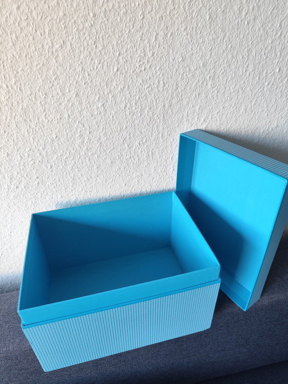 Image 1 of 📦 Elegant storage box set from Semikolon - "Ginkgo turquoise" series - 5 pieces