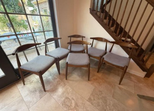 Dining Table Chairs: 6 piece