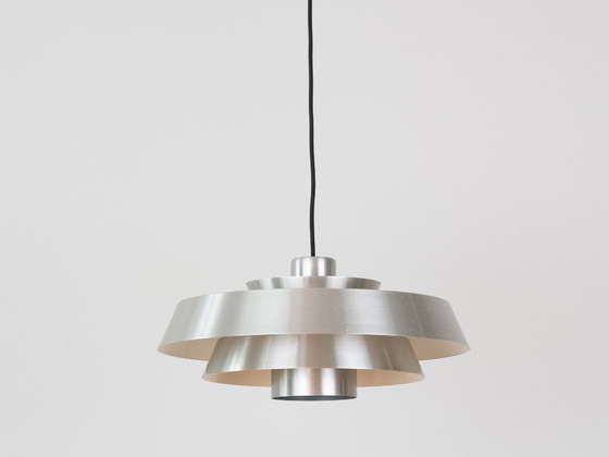 Deense Vintage Nova Hanglamp van Jo Hammerborg, Fog Og Morup, 1963 – Fog & Mørup, Hanglampen, Aluminium (photo 4 of 12)