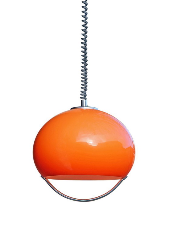 Image 1 of Lámpara colgante Guzzini modelo Jolly en color naranja, 1968