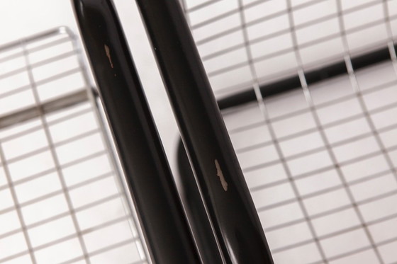 Image 1 of Coppia di poltrone vintage in metallo - rete metallica cromata e struttura nera - Italia anni '80