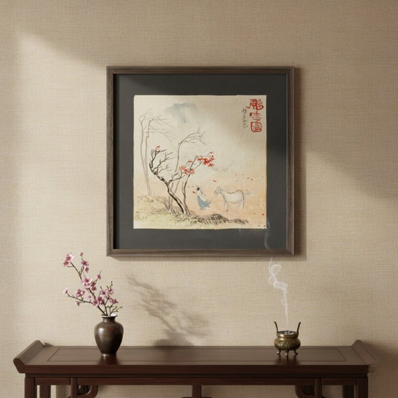 Image 1 of Chao Chung-Hsiang (趙春翔, 1910–1991) – Inchiostro e acquerello originali