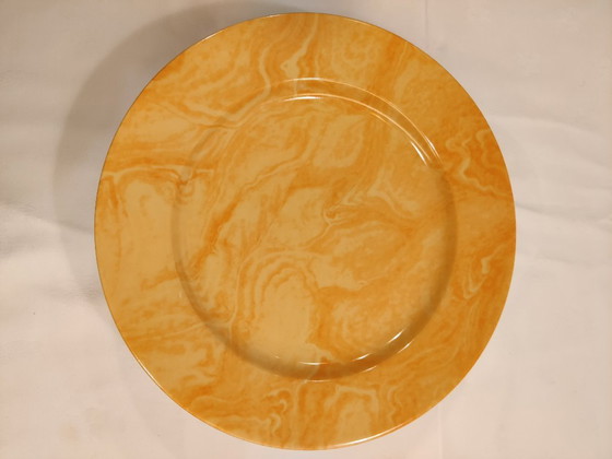 Image 1 of 6 sottopiatti in porcellana Schirnding, giallo-arancio