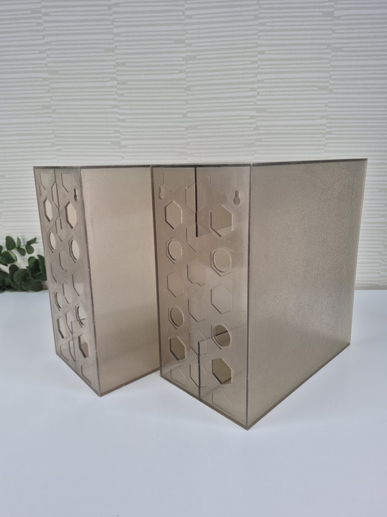 Vintage BOA Inter (2) LP holder/vinyl rack/record bin. – Shelving unit, Plastic (photo 9 of 12)