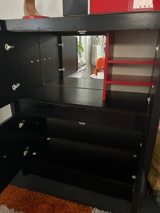 Image 1 of Alter schwarzer De Coene Wandschrank