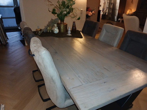 For sale: 6-person dining set and matching coffee table. – Wood (photo 4 of 24)