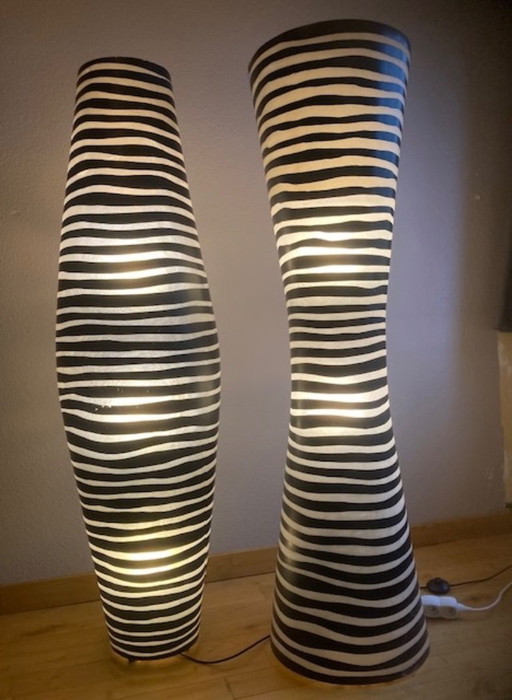 Zebra lampen 2 stuks