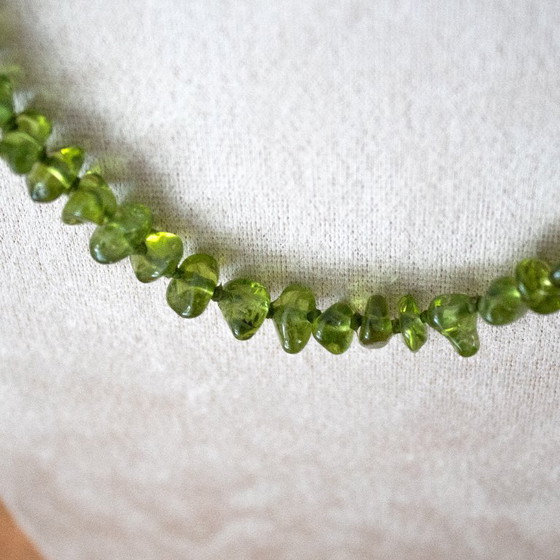 Image 1 of Long collier en péridot vert, peut être doublé
