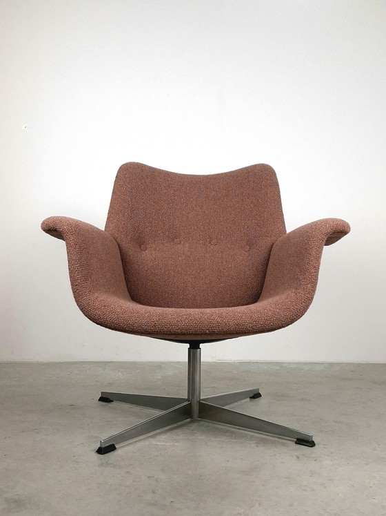 Image 1 of Vintage 60s Topform Tulip armchair | new De Ploeg fabric