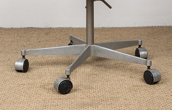 Image 1 of Serie von 4 Bürostühlen mit hoher Rückenlehne aus Leder und Aluminium Modell Oxford von Arne Jacobsen für Fritz Hansen 1980