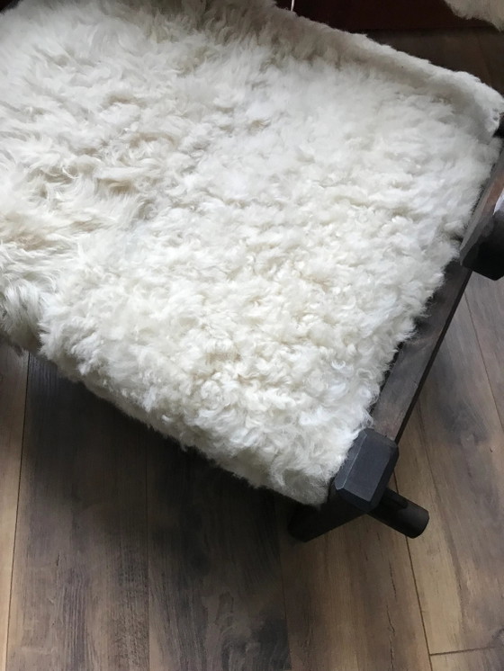 Mid Century Armchairs in Lambs Wool, Set of 2 by Szedleczky, Brown, Mid Century Modern (photo 4 of 10)