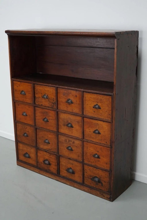 Antique Victorian apothecary cabinet in hardwood and pine