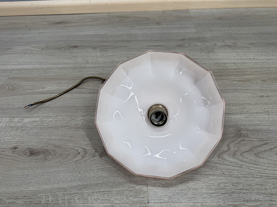 Image 1 of Lampada a sospensione antica Art Déco: vetro elegante e atmosfera senza tempo