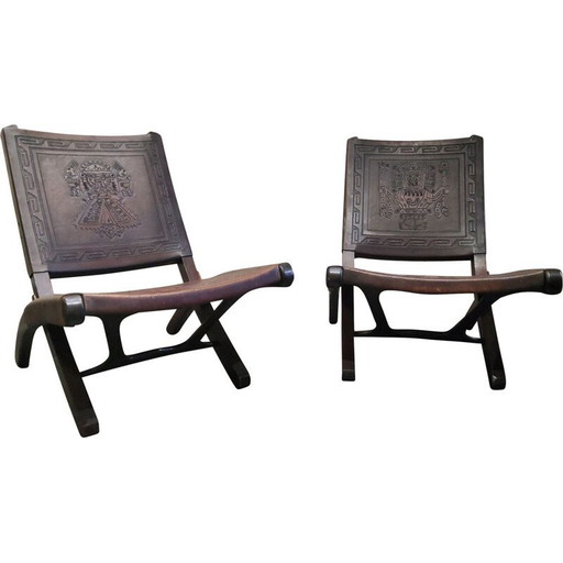 Paire de fauteuils vintage par Angel Pazmino 1960s