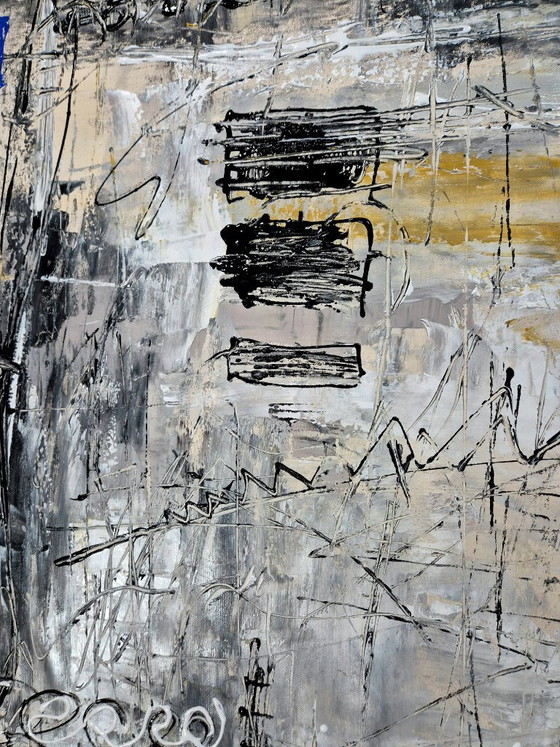 Abstraction for realists who love blue, Paintings & Drawings, Canvas, Other, Black (photo 5 of 7)