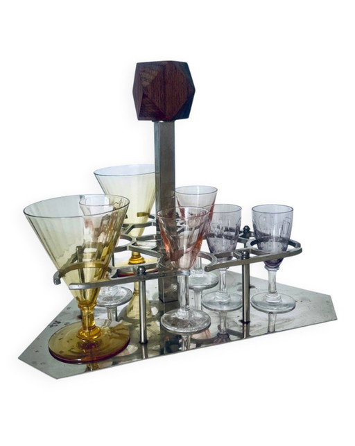 Art Deco liqueur set