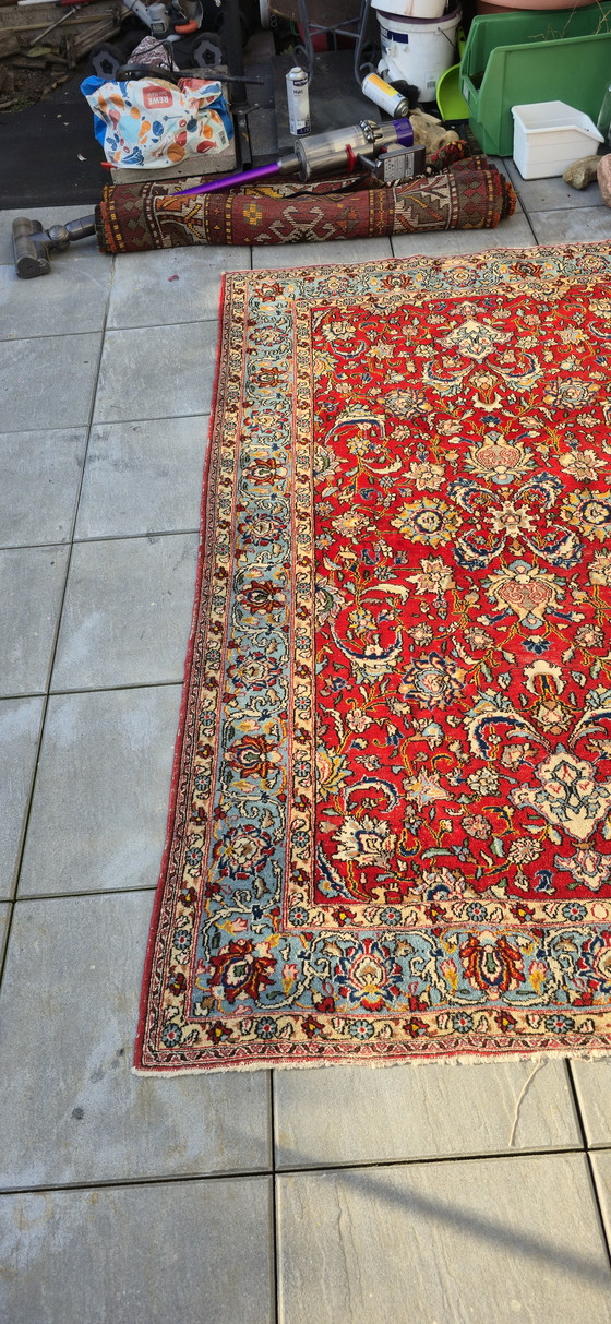 Image 1 of Antiek zijden tapijt Ghom Perzisch tapijt 210x135cm handgeknoopt