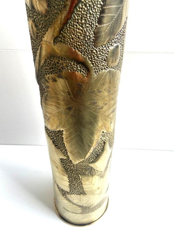 Image 1 of Trench Artwork from the First World War (1914-1918): 75mm Cannon Shell Casing (France)
