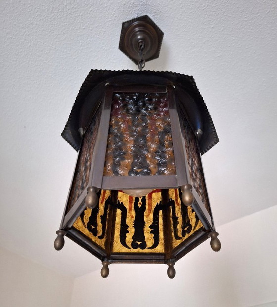 Image 1 of Lampada da sala/ Lampada da sala, originale della Scuola di Amsterdam.