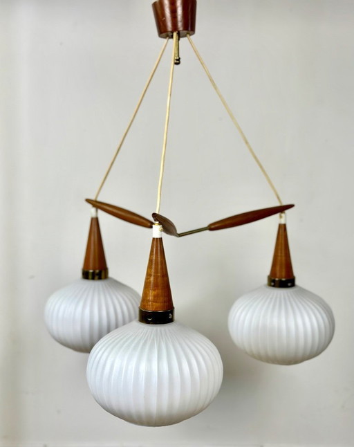 Lustre scandinave Louis Kalff vintage 1960