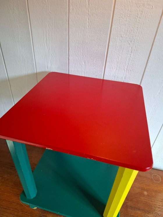 Image 1 of Memphis style pencil side table