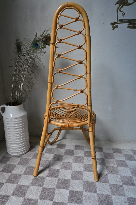 Image 1 of Rattan chair with high back, Rohé Noordwolde, 1960s