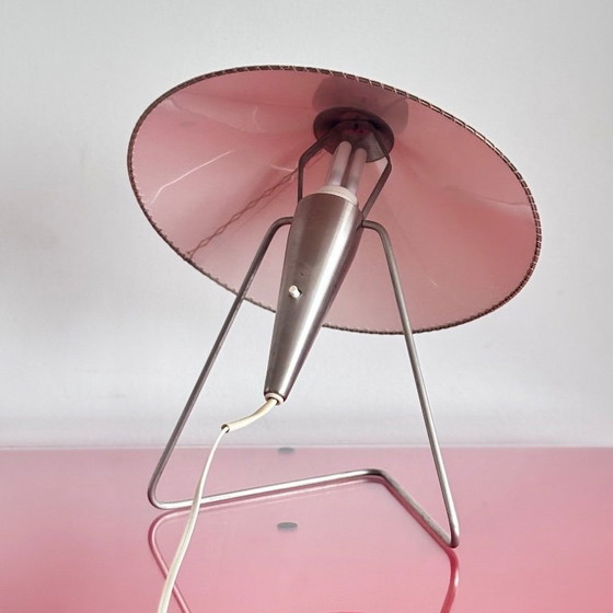 Image 1 of Table lamp 'Chinese' with new papyrus shadow by Helena Frantova, 1950s, Czechoslovakia