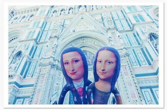 Image 1 of Cadeau met Mona Lisa-steenmotief | Decoratie met rotskunst | Kunstpop als verzamelobject | Stoer cadeau voor kunstliefhebbers