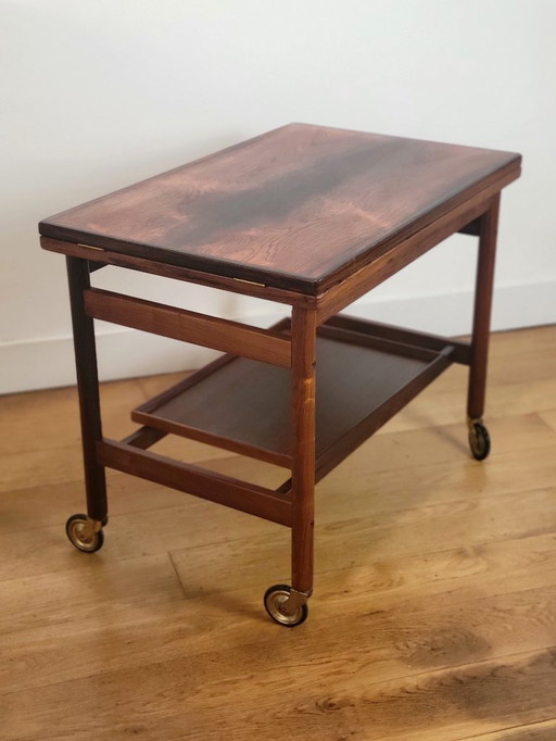 Carro extensible de diseño danés de Kurt Østervig para Jason Møbler en palisandro